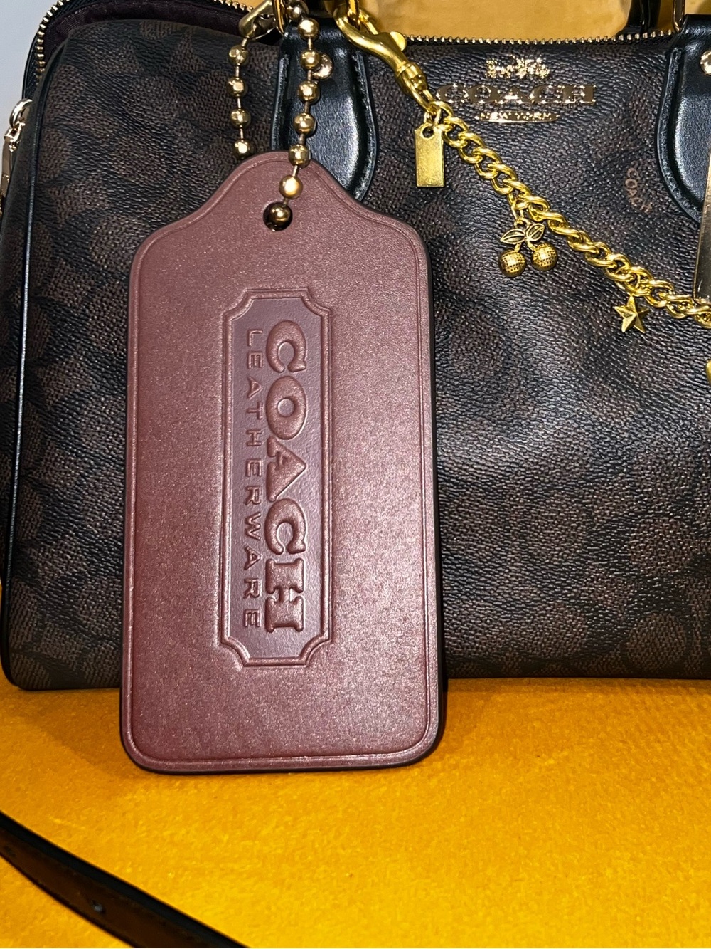 Coach XL brown hang tag - Picture 3 of 5